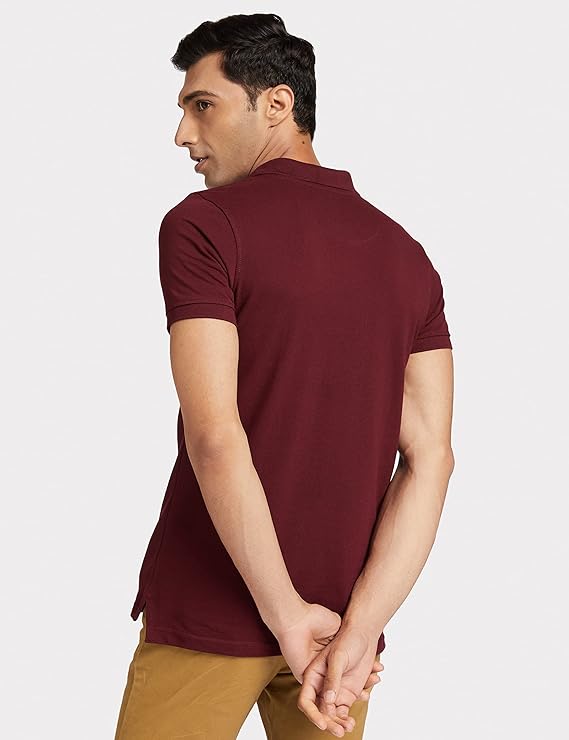 Xauva Fashion Premium Polo Maroon Collar T-Shirt