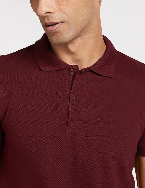 Xauva Fashion Premium Polo Maroon Collar T-Shirt