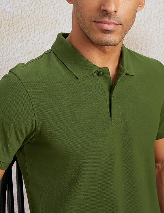 Xauva Fashion Premium Polo Green Forest Collar T-Shirt