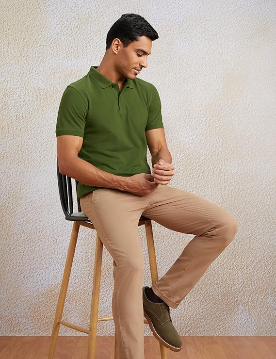 Xauva Fashion Premium Polo Green Forest Collar T-Shirt