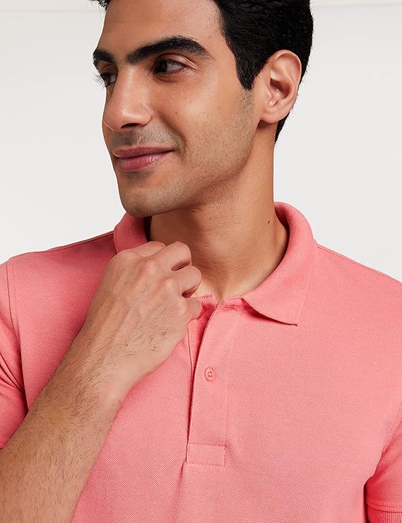 Xauva Fashion Premium Polo Marsh Pink Collar T-Shirt