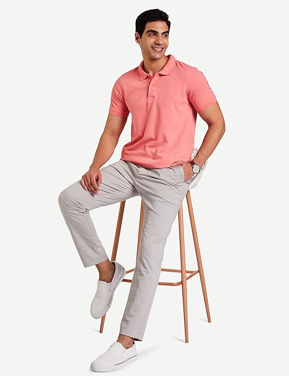 Xauva Fashion Premium Polo Marsh Pink Collar T-Shirt
