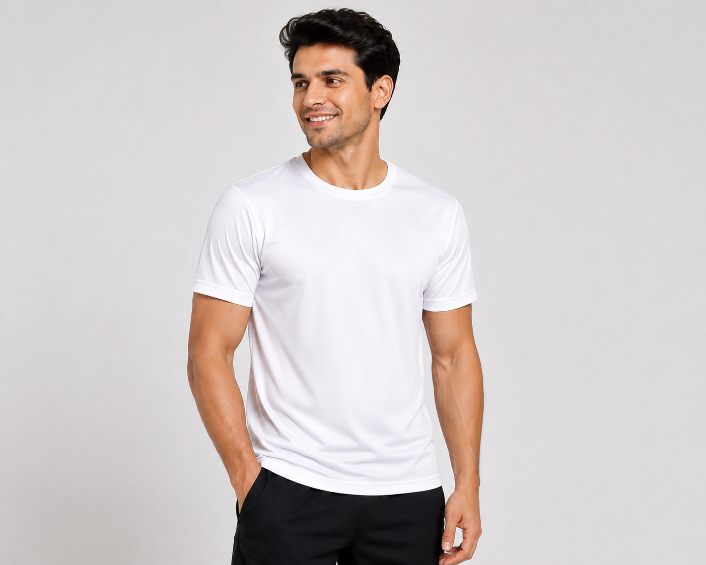 Xauva Fashion White Polyester Round Neck Promotional T-Shirt | 140 GSM
