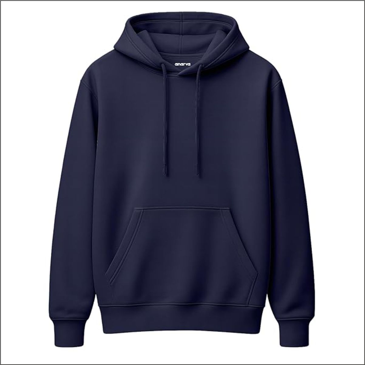 Xauva Fashion Men’s Regular Fit Cotton Hoodie | Comfortable Winter Hoodie with Kangaroo Pocket  Adjustable Hood | Soft Warm Casual Wear for Everyday U